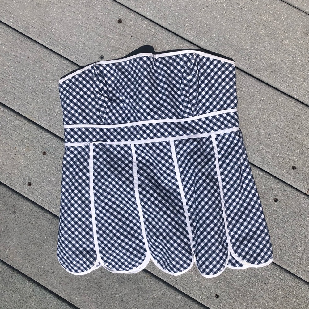 Lilly Pulitzer Strapless Gingham Tube Top Size 2
